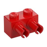 Brick Special 1 x 2 with 2 Pins, Square Pin Holes (Red)