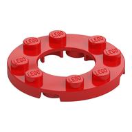Plate Round 4 x 4 with 2 x 2 Round Opening (Red)
