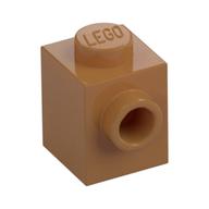 Brick Special 1 x 1 with Stud on 1 Side (Medium Nougat)