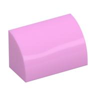 Brick Curved 1 x 2 x 1 No Studs (Bright Pink)