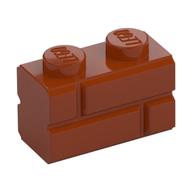 Brick Special 1 x 2 with Masonry Brick Profile (Dark Orange)