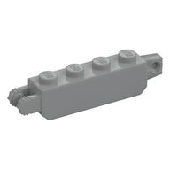 Hinge Brick 1 x 4 Locking with 1 Finger Vertical End and 2 Fingers Vertical End, 7 Teeth (Light Bluish Gray)