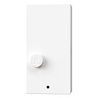Braille Brick 2 x 4 with 1 Studs ⠄and '.' Print (White)
