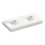 Plate Special 2 x 4 with Groove and Two Center Studs (Jumper) (White)