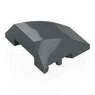 Brick Wedged, Curved 4 x 3 No Studs [Plain] (Dark Bluish Gray)