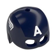 Helmet / Mask, Top Hole, White Wings, White 'A' Print (Captain America) (Dark Blue)