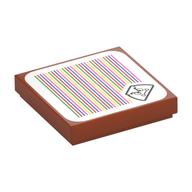 Tile 2 x 2 with Goomba and Barcode Print (Sticker) (Dark Orange)