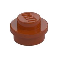Plate Round 1 x 1 with Solid Stud (Dark Orange)