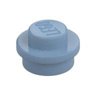 Plate Round 1 x 1 with Solid Stud (Sand Blue)