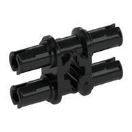 Technic Pin Double with Axle Hole - Squared Holes (Black)