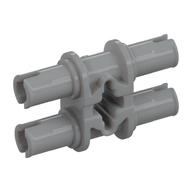 Technic Pin Double with Axle Hole - Squared Holes (Light Bluish Gray)