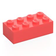 Brick 2 x 4 (Coral)