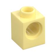 Technic Brick 1 x 1 with Pin Hole (Bright Light Yellow)