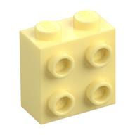 Brick Special 1 x 2 x 1 2/3 with 4 Studs on 1 Side (Bright Light Yellow)