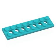 Technic Plate 2 x 8 [7 Holes] (Medium Azure)