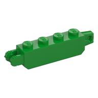 Hinge Brick 1 x 4 Locking with 1 Finger Vertical End and 2 Fingers Vertical End, 7 Teeth (Bright Green)