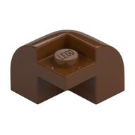 Brick Round, Curved 2 x 2 x 1 1/3, Corner (Reddish Brown)