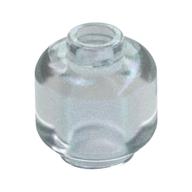 Minifig Head [Plain] [Vented Stud - 2 Holes] (Opal Trans-Clear)