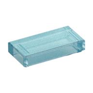 Tile 1 x 2 with Groove (Opal Trans-Light Blue)