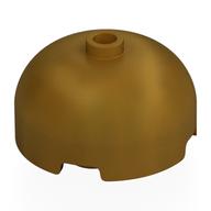 Brick Round 3 x 3 Dome with Center Stud (Pearl Gold)
