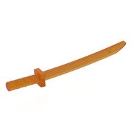 Weapon Sword / Katana / Shamshir with Capped Pommel [Square Guard] (Trans-Orange)
