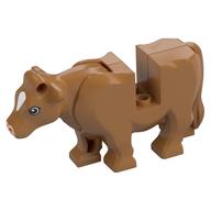 Animal, Cow with Pink Muzzle and White Spot on Head Print (Medium Nougat)