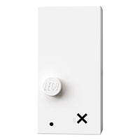 Braille Brick 2 x 4 with 1 Studs ⠄and '. x ' Print (White)