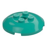 Dish 4 x 4 with 4 Studs (Dark Turquoise)