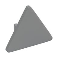 Road Sign Clip-on 2.2 x 2.667 Triangular with Open O Clip (Light Bluish Gray)