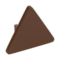 Road Sign Clip-on 2.2 x 2.667 Triangular with Open O Clip (Reddish Brown)