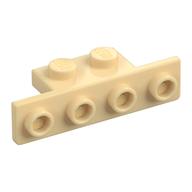 Bracket 1 x 2 - 1 x 4 [Rounded Corners at Bottom, Square Corners at Top] (Tan)