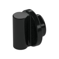 Plate Special Round 1 x 1 with Hollow Stud and Bar on Underside (Black)