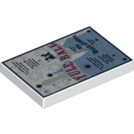 Tile 2 x 3 with Yule Ball Poster Print (White)