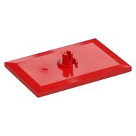 Tile Special 6 x 4 with Beveled Edges and 5mm Pin (Train Bogie Plate) (Red)