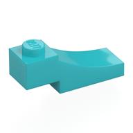 Brick Curved, 3 x 1 with 1/3 Inverted Cutout (Medium Azure)