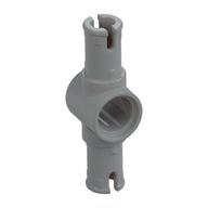 Technic Pin Connector Hub with 2 Pins with Friction Ridges Lengthwise [Small Squared Pin Holes] (Light Bluish Gray)