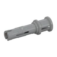 Technic Pin Long with Friction Ridges Lengthwise and Stop Bush [2 Lateral Holes, Small Pin Hole] (Light Bluish Gray)
