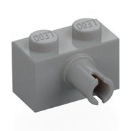 Brick Special 1 x 2 with Pin - Bottom Stud Holder (Light Bluish Gray)