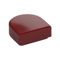 Tile Round 1 x 1 Half Circle (Dark Red)
