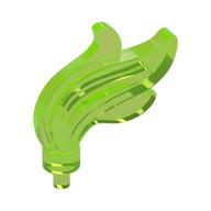 Flame / Headwear Accessory Plume / Feather, Triple Point (Trans-Bright Green)