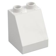 Duplo Brick 2 x 2 x 2 Slope (White)