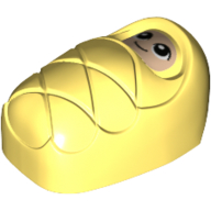 Bundled Child / Papoose with Light Nougat Face, Eyes with White Pupils Print (Sophie) (Bright Light Yellow)