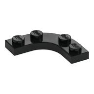 Plate Round Corner 3 x 3 with 2 x 2 Round Cutout (Black)