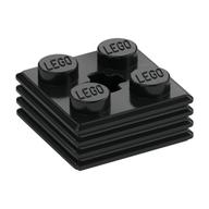 Plate Special 2 x 2 x 2/3 with Axle Hole and Grill on Sides (Haybale) (Black)