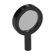 Equipment Magnifying Glass with Thick Frame, Hollow Handle, Trans-Clear Lens Pattern (Black)