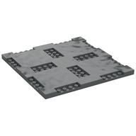 Plate Special 16 x 16 x 2/3 with Eight Recessed Edges with 1 x 4 Studs and Four Recessed Centers with 2 x 4 Studs (Dark Bluish Gray)