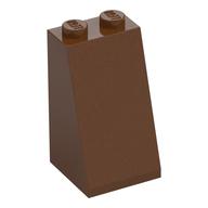 Brick Sloped 75° 2 x 2 x 3 [Solid Studs] (Reddish Brown)