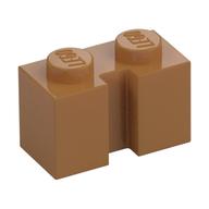 Brick Special 1 x 2 with Groove (Medium Nougat)