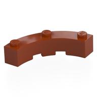 Brick Round Corner 4 x 4 Macaroni Wide with 3 Studs (Dark Orange)