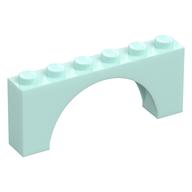 Brick Arch 1 x 6 x 2 - Thin Top without Reinforced Underside [New Version] (Light Aqua)